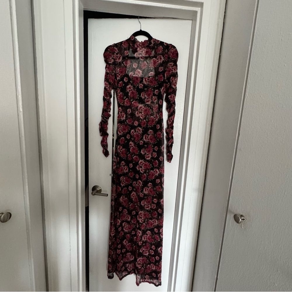 Lulu’s long sleeve lace gown